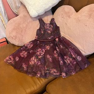 Burgundy Floral Dress